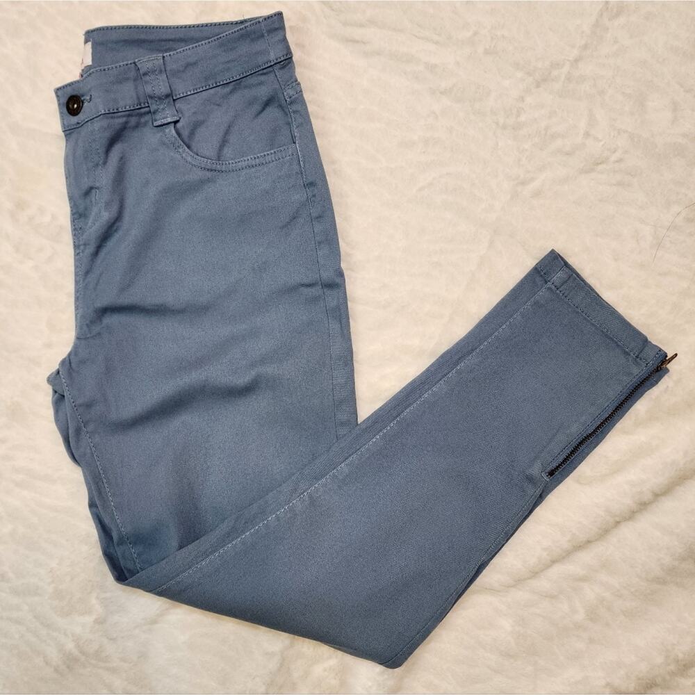 BONGO Ankle Biter Cropped Zipper Skinny Pants, Captain Blue, Juniors, Size 7